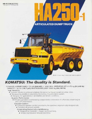 Съчленени самосвали Komatsu HA250-1
