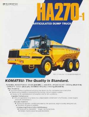 Съчленени самосвали Komatsu HA270-1