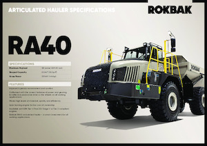 Съчленени самосвали Rokbak RA40
