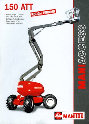 Колесни повдигачи с подвижна стрела Manitou 150 ATT