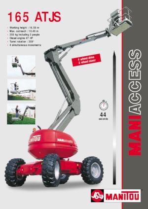 Колесни повдигачи с подвижна стрела Manitou 165 ATJ