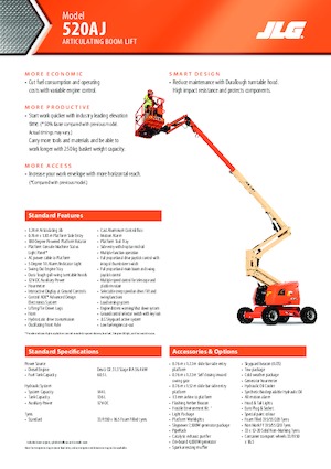 Колесни повдигачи с подвижна стрела JLG 520AJ