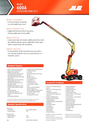 Колесни повдигачи с подвижна стрела JLG 600A