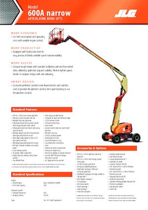 Колесни повдигачи с подвижна стрела JLG 600AN