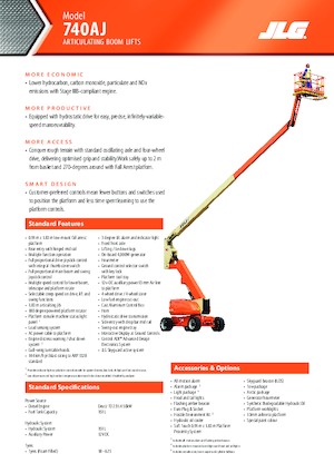Колесни повдигачи с подвижна стрела JLG 740AJ