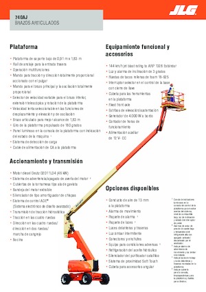 Колесни повдигачи с подвижна стрела JLG 740AJ