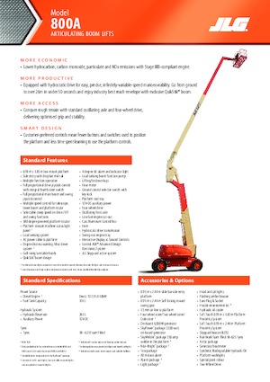 Колесни повдигачи с подвижна стрела JLG 800A