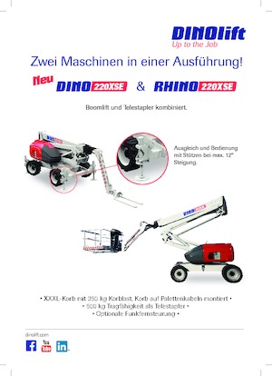 Колесни повдигачи с подвижна стрела Dino Lift Dino 220XSE