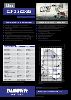 Колесни повдигачи с подвижна стрела Dino Lift Dino 220XSE