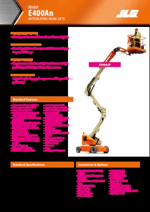 Колесни повдигачи с подвижна стрела JLG E400AN