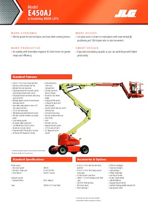 Колесни повдигачи с подвижна стрела JLG E450AJ