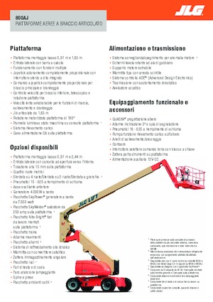 Колесни повдигачи с подвижна стрела JLG H800AJ