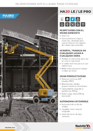 Колесни повдигачи с подвижна стрела Haulotte HA20 LE PRO