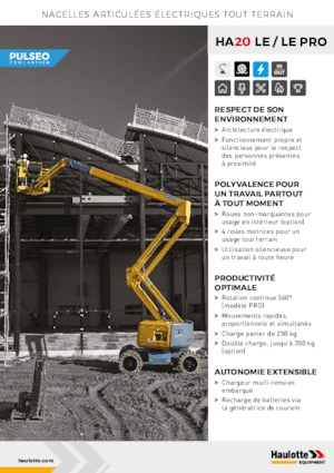 Колесни повдигачи с подвижна стрела Haulotte HA20 LE PRO