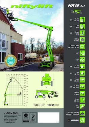 Колесни повдигачи с подвижна стрела Niftylift HR15D