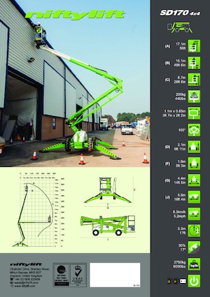Колесни повдигачи с подвижна стрела Niftylift SD170