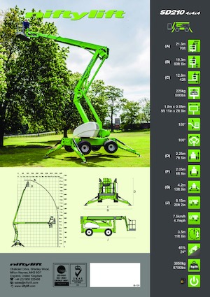 Колесни повдигачи с подвижна стрела Niftylift SD210