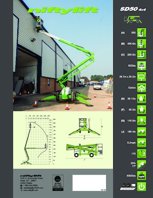 Колесни повдигачи с подвижна стрела Niftylift SD50 4x4