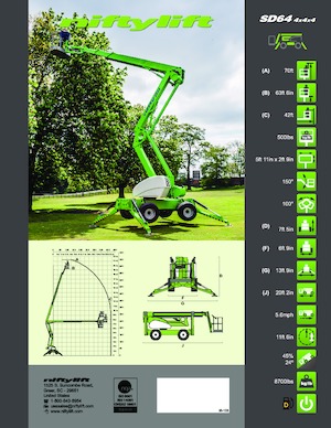 Колесни повдигачи с подвижна стрела Niftylift SD64 4x4x4