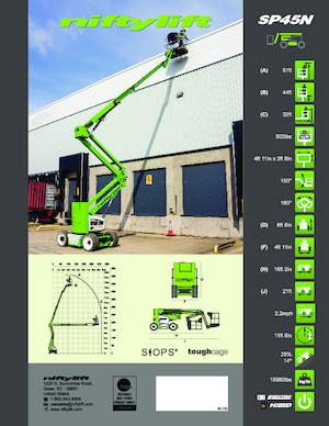 Колесни повдигачи с подвижна стрела Niftylift SP45N