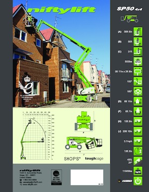 Колесни повдигачи с подвижна стрела Niftylift SP50 4x4