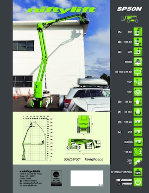 Колесни повдигачи с подвижна стрела Niftylift SP50N
