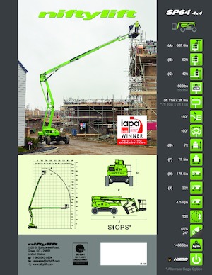 Колесни повдигачи с подвижна стрела Niftylift SP64 4x4