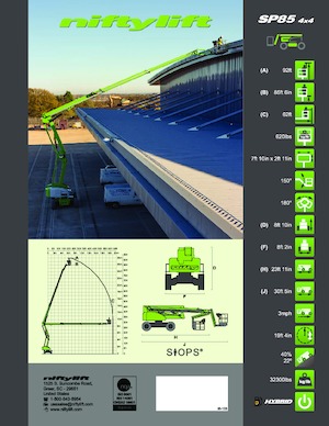Колесни повдигачи с подвижна стрела Niftylift SP85 4x4
