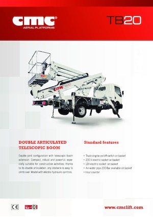 Монтирани на ремаркета повдигачи с подвижна стрела CMC TB20