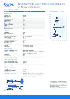 Колесни повдигачи с подвижна стрела Genie Z-45/25J DC