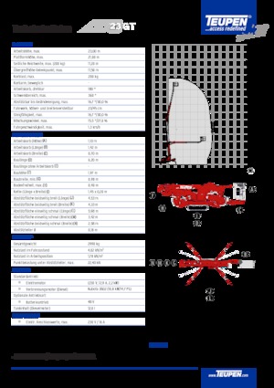 Пълзящи повдигачи с подвижна стрела TEUPEN LEO23GT 