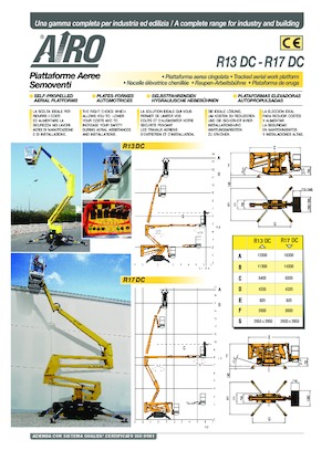 Пълзящи повдигачи с подвижна стрела AIRO R13 DC