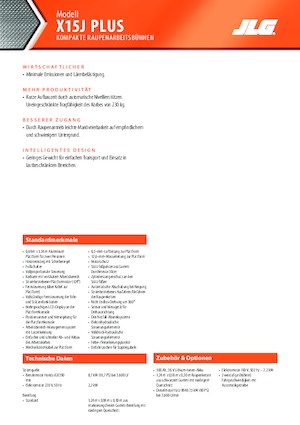 Пълзящи повдигачи с подвижна стрела JLG X15J Plus