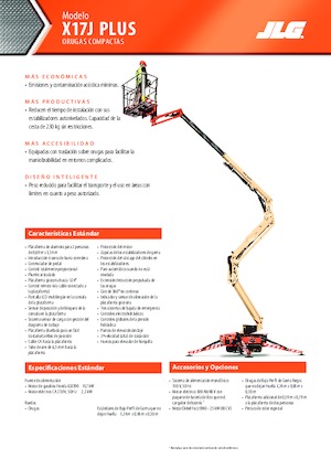 Пълзящи повдигачи с подвижна стрела JLG X17J Plus