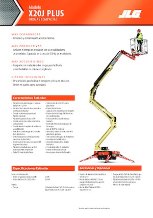 Пълзящи повдигачи с подвижна стрела JLG X20J Plus