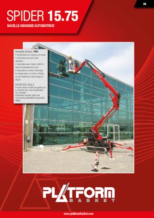 Пълзящи повдигачи с подвижна стрела Platform Basket SPIDER 15.75 PRO