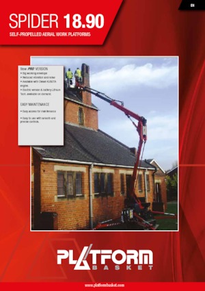 Пълзящи повдигачи с подвижна стрела Platform Basket SPIDER 18.90 PRO