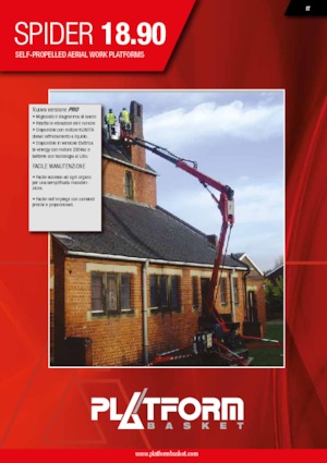Пълзящи повдигачи с подвижна стрела Platform Basket SPIDER 18.90 PRO