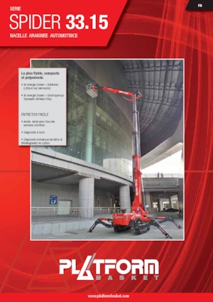 Пълзящи повдигачи с подвижна стрела Platform Basket SPIDER 33.15