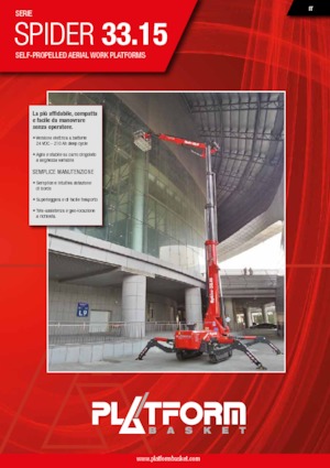 Пълзящи повдигачи с подвижна стрела Platform Basket SPIDER 33.15