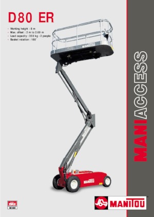 Колесни повдигачи с подвижна стрела Manitou D 80 ER *