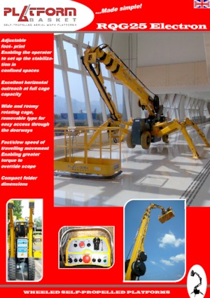 Колесни повдигачи с подвижна стрела Platform Basket SPIDER 25 WE
