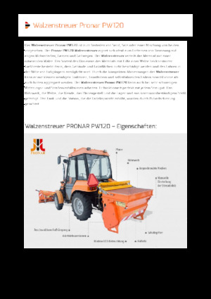 Разпъсквателни приставки Pronar PW 120