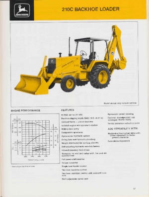 Багер-товарачи с обратно загребване John Deere Construction 210 C