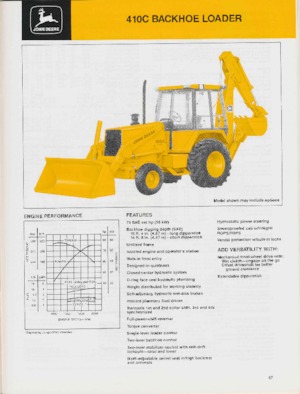 Багер-товарачи с обратно загребване John Deere Construction 410 C