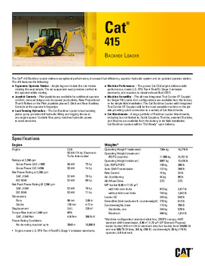 Багер-товарачи с обратно загребване Caterpillar 415