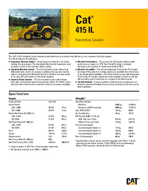 Багер-товарачи с обратно загребване Caterpillar 415 IL