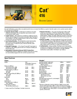 Багер-товарачи с обратно загребване Caterpillar 416