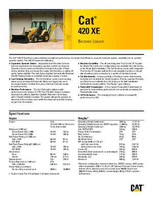 Багер-товарачи с обратно загребване Caterpillar 420 XE