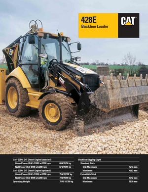 Багер-товарачи с обратно загребване Caterpillar 428E 4x4